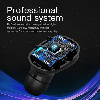 TWS pravda Bezdrátová sluchátka Bluetooth Sluchátka 9D stereo handsfree LED napájení displeje Sluchátka s mikrofonem pro mobilní telefony