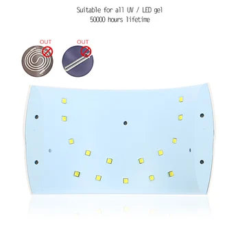 Tělo 24W UV Lampa, Nehty Vlasů Gel Vytvrzování Bílé Světlo LED Nail Art Dryer Rychlé Vytvrzování polské Manikúra Stroj Salon Nástroj #SUN9S