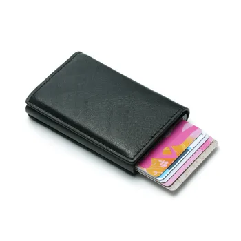 [U když hvězdy tančí] Nová Karta Peněženka Muži Vintage Držitele Kreditní Karty Rfid Blokování Peněženky Kožené Unisex Bezpečnostní Informace, Pas Peněženky