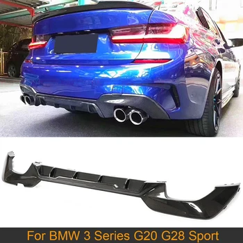 Uhlíkových Vláken Zadní Difuzor Nárazníku pro BMW 3 Série G20 G28 Sport 2019 2020 Auto Zadní Difuzor Lip Spoiler ABS Lesk/ Matná Černá