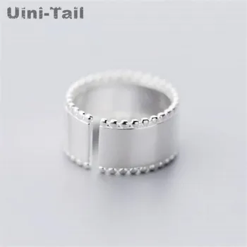 Uini-Ocas hot nové 925 sterling silver módní starý hladký otevřený kroužek polka dot krajky retro osobnost trend vysoce kvalitní šperky