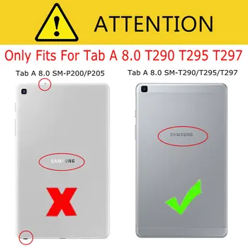 Ultra Slim Nárazuvzdorný Silikonový Kryt pro Samsung Galaxy Tab 8.0 2019 T290 T295 Tablet Pouzdro pro Samsung Tab A 8.0 SM-T290/T295