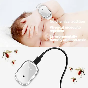 Ultrazvukový Repelent Náramek Přenosné Anti Mosquito Repelent Náramek USB Komáří Vrah Pest pro Děti, Dospělé