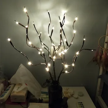 Umělé Rostliny LED Willow Tree Branch Světla 20 Žárovky, umělé květiny, Svatební Výzdoba pro Domov, Falešné Rostliny Plante Artificielle