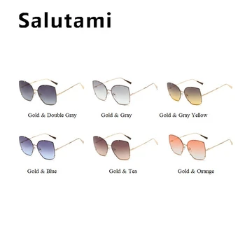Unikátní Nadrozměrných Tlapek Rám Ze Slitiny Sluneční Brýle Pro Ženy 2020 Nové Luxusní Značky Gradient Sluneční Brýle Ženské Elegantní Cate Oční Stíny