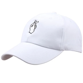 Unisex Vyšívat kšiltovka Srdce Láska Gest Prstem Snapback Hat Novinkou Muži Ženy Letní Módní Golf Ležérní Klobouky CP0044