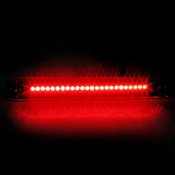 Univerzální 12V Červené 24 LED ABS Plastové Auto Vysoká-Mount 3 Brzda Stop Tail Světlo Lampy Dráty jsou prováděny s lampou