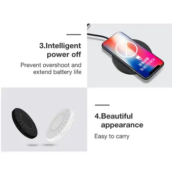 Univerzální QI Mobilní Telefon, Bezdrátová Nabíječka 10W Bezdrátová Rychlé Nabíjení Pad Kolo pro iPhone 8 X Samsung S7 S10 Adaptér QI Zařízení
