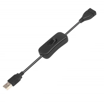 USB mužů k ženám prodlužovací kabel s vypínačem 5V univerzální driving recorder power control line