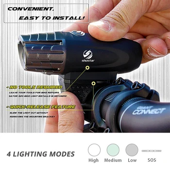 USB Nabíjecí LED Svítilna Světle Kole Kole Lampa Přední LED Světlo Pro noční jízda na koni, rybaření, lov, kempování, atd.