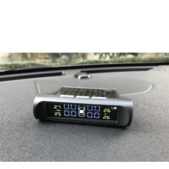 USB Solární Nabíjecí Auto TPMS Monitorování Tlaku v Pneumatikách Systém HD Digital Displej Auto Alarm nástroj, 4 vnější nebo Vnitřní