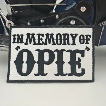 V Paměti Opie Biker Memorial Opravy OPI Rock a PUNK Sons of Anarchy Patch Série Motocykl Kožená Vesta Žehlička Na
