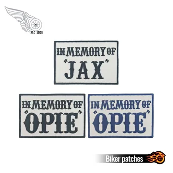 V Paměti Opie Biker Memorial Opravy OPI Rock a PUNK Sons of Anarchy Patch Série Motocykl Kožená Vesta Žehlička Na