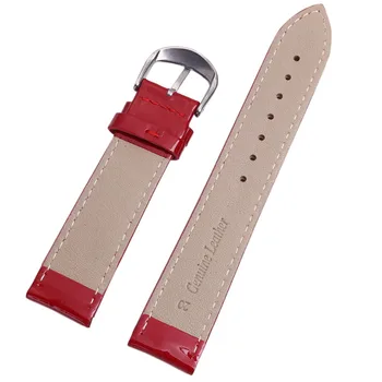 V Různých Barev Nové Pravé Kůže Telecí kůže Patent Kožené Watchband Pro Ženy, 12mm 14mm 16mm 18mm 20mm