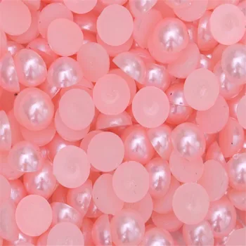 Velikost 1,5 mm-14 mm Lt Růžová Barva půlkulatý Flatback Pearl Korálek Volné DIY ABS Plast Imitace Půl Pearl Hřebík Umění Dekorace