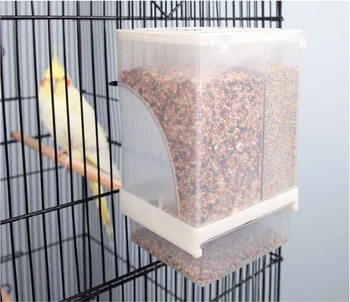 Velkokapacitní automatický podavač pro ptáky Parrot food box krmítko Ptačí krmítko Ptačí krmítko Anti-obrat mísy