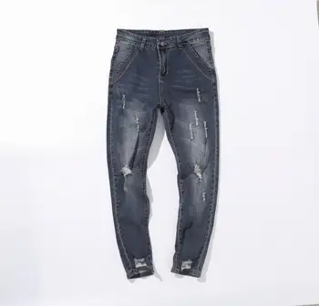 Velkoobchodní 2020 Sociální odstavci duchovní chlap nohy rozbité kalhoty otvory džíny mužské sociální lidí žebrák kalhoty
