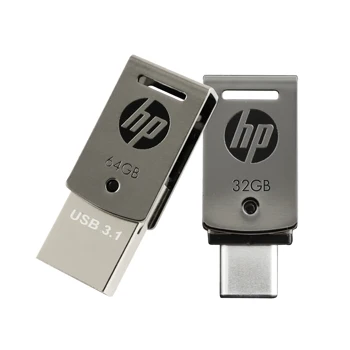 Velkou Podporu!!! HP 128GB USB 3.1 Kovový USB Flash 64GB OTG Typ-C Pendrive pro SmartPhone/Tablet/PC, Vysoké rychlosti U disk X5000M