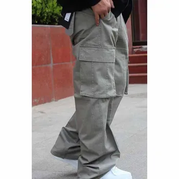 Velká Velikost Cargo Kalhoty Muži Hip Hop Harém Kalhoty Ležérní Volné, Plandavé Široké Nohy Velké Kapsy Mužské Oblečení Streetwear