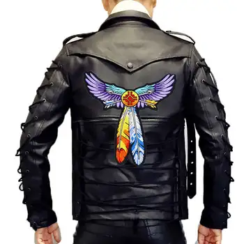 Velké křídlo biker Patch žehlička na PODLOŽCE Vyšívané oblečení džíny