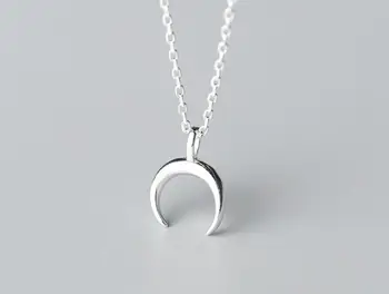 Velmi MALÝ plechový REÁLNÉ. 925 Sterling Silver Jemné Šperky leštěný Crescent Moon přívěskem Náhrdelník GTLx1716