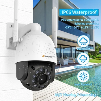 Venkovní Bezdrátové CCTV Bezpečnostní IP Kamera Detekce pohybu Wi-fi Dome Kamery Infračervené Noční Vidění RJ45 obousměrné Audio Vodotěsné