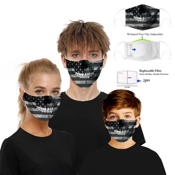 Venkovní Módní PM2.5 Úst Maska Anti-Prach, Anti-Znečištění Maska, Filtr s aktivním uhlím Respirátor Ústa-muflové pro Muže, Ženy