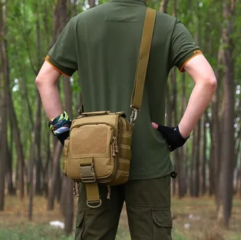Venkovní pánské Vojenské 1000D Nepromokavý Nylon Kabelka Camouflage Taška přes Rameno Lov Taktické Vyměnitelné Messenger Tašky