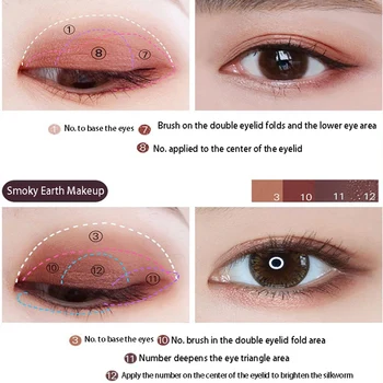 VERONNI 12 Barev oční Stíny paleta Lesk Make-up Pigmentu oční Stíny Paleta Kosmetiky s Kartáčem