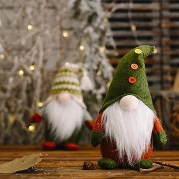 Veselé Vánoce Přívěsek Anonymní Santa Zelené Gnome Plyšová Panenka Strom Stolní Dekorace, Vánoční Ozdoby, Hračky, Dárek, Bar, Rodinné Předvést