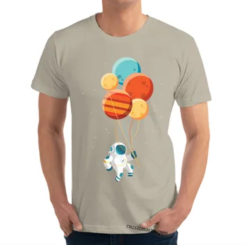 Vesmír, Létající Astronaut Vtipný Dárek Rodině Běžné Přizpůsobené Topy Tričko O-Krk Bavlna T-Shirt pro Muže Evropě trička