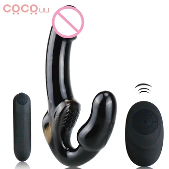 Vibrační bez Ramínek Popruh na Vibrátor Vibrátor Sexuální Hračky Dálkové Ovládání Klitoris Stimulovat G-Spot Masér pro Lesbičky a Ženy