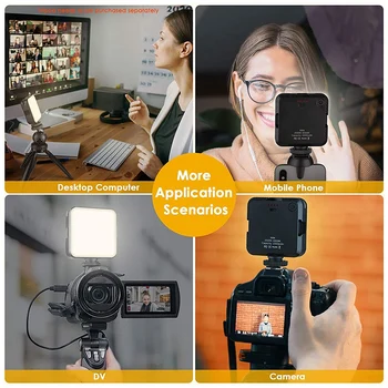 Video Konference, Sada Osvětlení, Notebook Webcam Osvětlení s Klipem, LED Světlo Kamery pro Fotografování, Zoom Setkání, Vzdálené