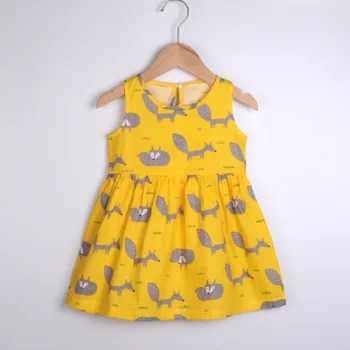 VIDMID dítě děti dívky letní krátký rukáv šaty bavlněné šaty děti dívky ležérní šaty sweet děti roztomilé oblečení 7119 01