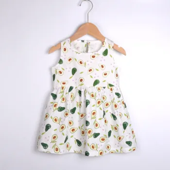 VIDMID dítě děti dívky letní krátký rukáv šaty bavlněné šaty děti dívky ležérní šaty sweet děti roztomilé oblečení 7119 01