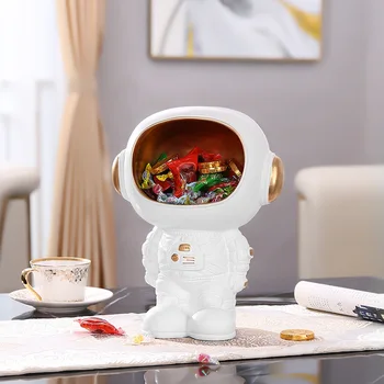 VILEAD Space Man Socha Astronauta Socha Organizátor Morden Kreativní Kosmonaut Model Domů Místnosti Úřadu Dekorace Váza Dárky