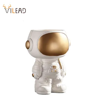 VILEAD Space Man Socha Astronauta Socha Organizátor Morden Kreativní Kosmonaut Model Domů Místnosti Úřadu Dekorace Váza Dárky