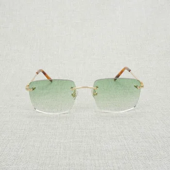 Vintage sluneční Brýle bez Obrouček Ženy Muži Kovový Rám Náměstí Brýle Oversize Odstíny Oculos Gafas pro Outdoor Club Příslušenství B
