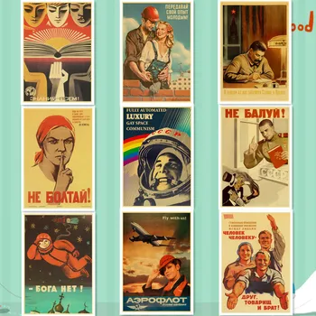 Vintage Stalin SSSR CCCP Plakát Kvalitní Výtisky a Plakáty Zeď Umění Retro Plakáty Pro Domácí Pokoj Zeď Dekor nálepka NPMW-161