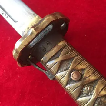Vintage Vojenské Japonská Armáda Nco. Meč, Šavle Samuraje S Katanou Rukojeť Mosaz Ocel Pochva S Číslem Full Tang