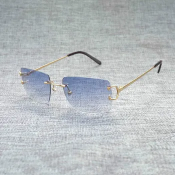 Vintage Vrtaných Náměstí C Drátěné sluneční Brýle Muži Příslušenství Oculos Odstín pro Letní Venkovní Kovové Brýle pro Beaching Jízdy