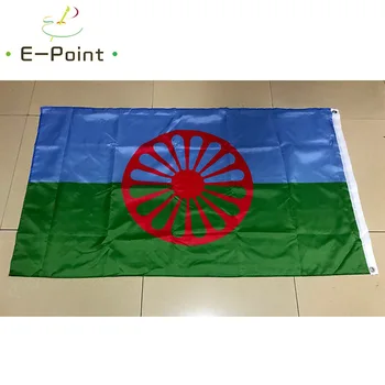 Vlajka Romů 90*150cm ( 3*5 ft ) Velikost Vánoční Dekorace pro Domov, Vlajka, Banner, Dárky