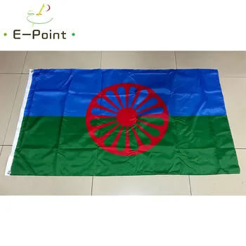 Vlajka Romů 90*150cm ( 3*5 ft ) Velikost Vánoční Dekorace pro Domov, Vlajka, Banner, Dárky