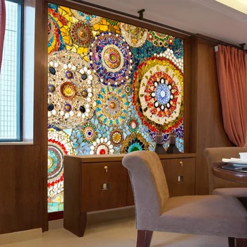 Vlastní 3D Nástěnné Malby Tapety Mozaika Abstraktní Umění Nástěnné Malby Obývací Pokoj, TV Pozadí Wall Paper Papier Peint Nástěnné 3D