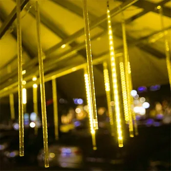 Vodotěsný 20 cm 30 cm 50 cm sprchový déšť 8 trubky led vánoční string světla AC110V-220V EU/US plug pro svatební zahradní osvětlení