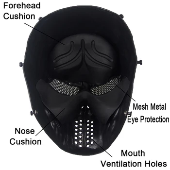 Vojenské Phantom Kamufláž Lovecké Masky Strana Cosplay Filmové Rekvizity Taktické Wargame Pušky, vzduchovky, Paintball, Airsoft Příslušenství