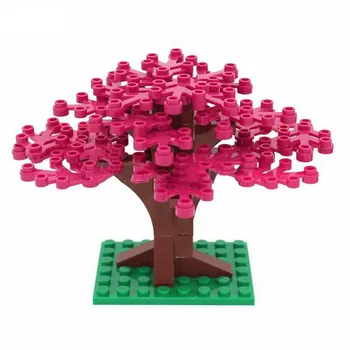 Vojenské Série Zahradních rostlin VH příslušenství barevné stromy DIY model Stavební Bloky, Cihly Hračky, Dárky