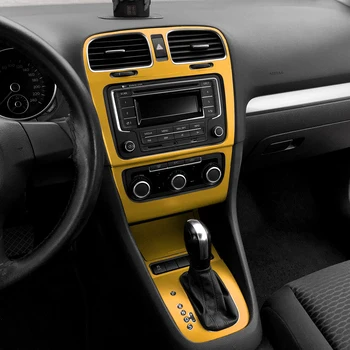 Volkswagen Golf 6 MK6 GTI Interiér Centrální Ovládací Panel z Uhlíkových Vláken Ochranu Samolepky, Obtisky Car styling Pro VW Příslušenství