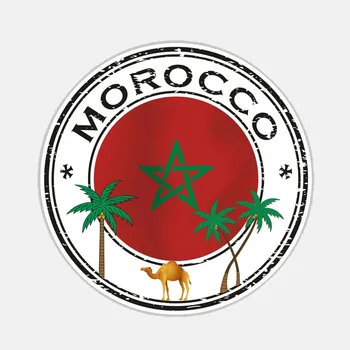Vtipné, Kreativní Maroko Vlajky Auto Samolepka Dekor Kryt Škrábance Automobily Motocykly Vnější Příslušenství PVC Obtisk,14 cm*14cm