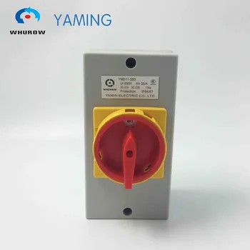 Vypínač, s vodotěsný box 25A, 3P/4P on-off visací zámek rotační přechod vačkové spínače YMD11-25D